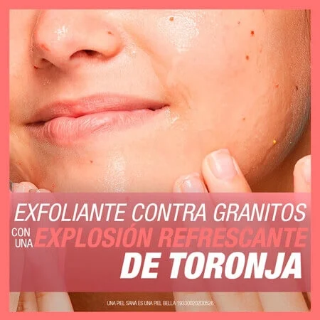 Exfoiante contra granitos con una explosión refrescante de toronja