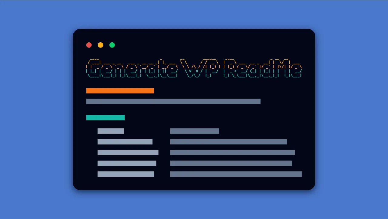 Mockup of Generate WP ReadMe CLI tool