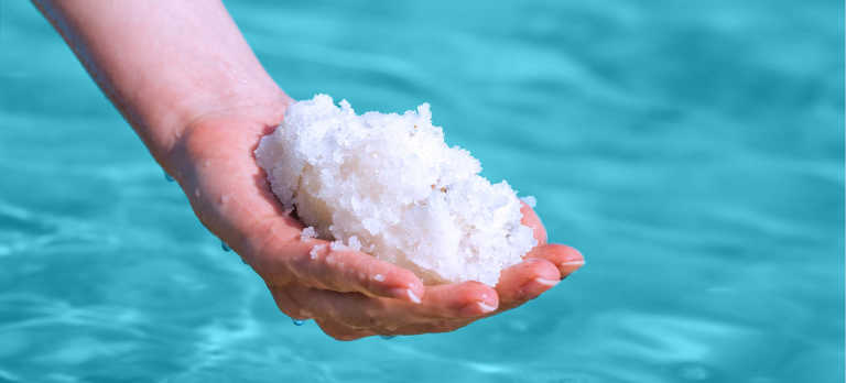 Mineral pool derived salt water