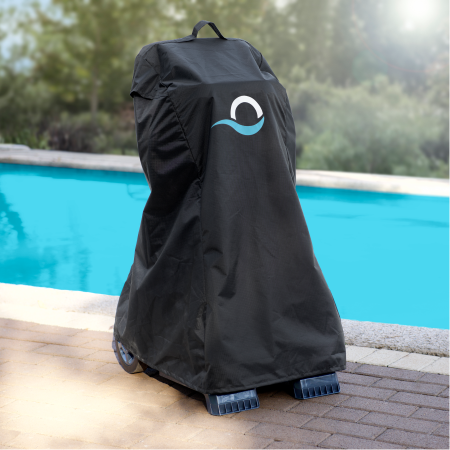 Dolphin caddy cover by the pool