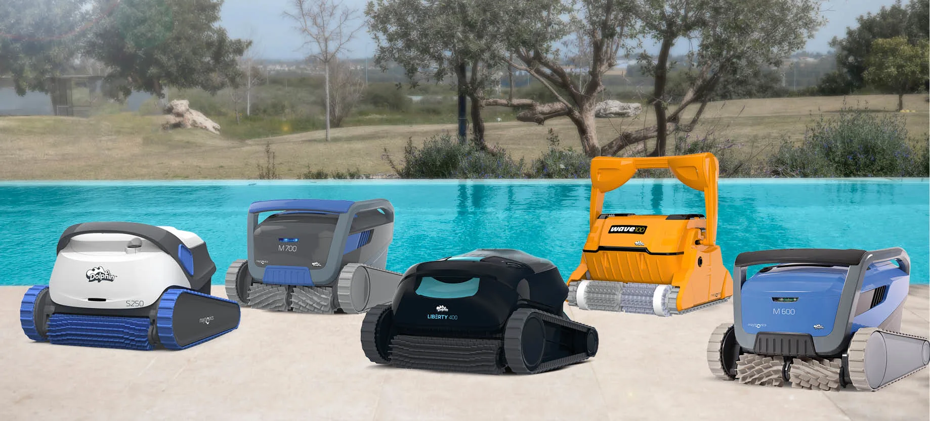 Dolphin robotic pool cleaners design versatility