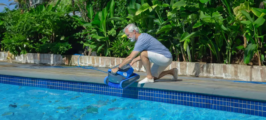 How Dolphin robotic pool cleaners excel at leaf removal