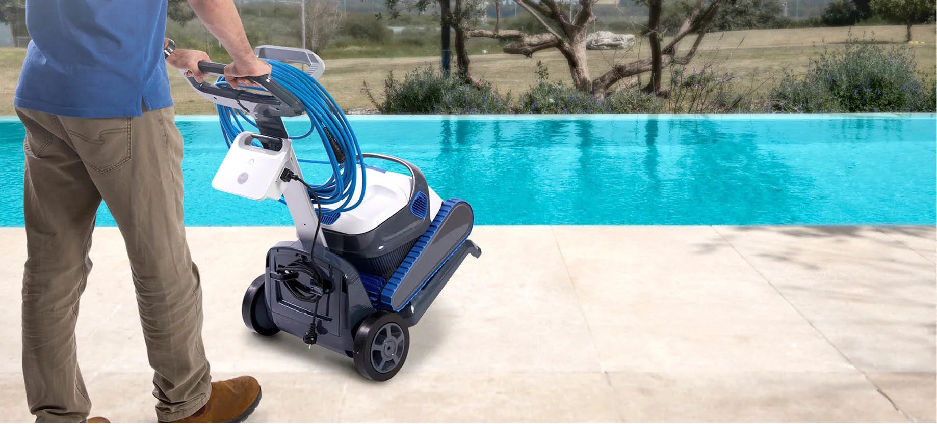 How do I store my robotic pool cleaner during winter