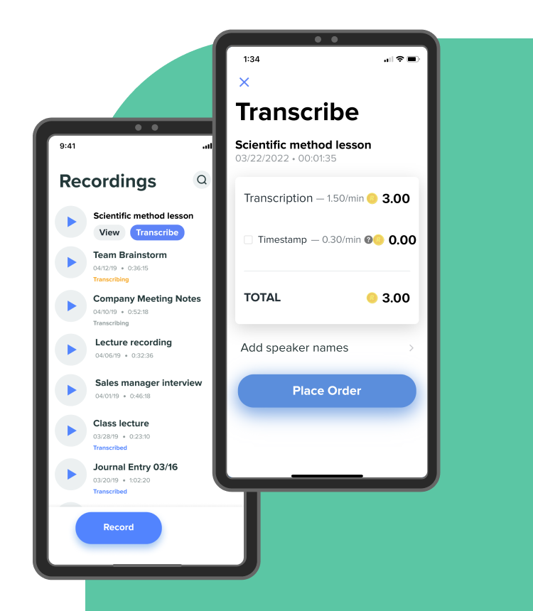 Audio Transcription Apps Rev