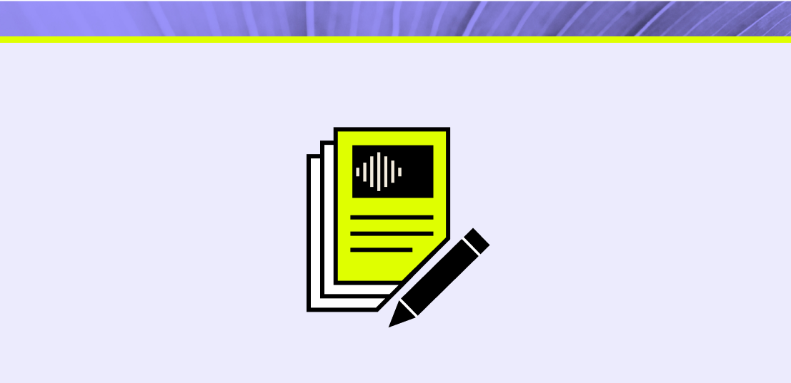 Audio Transcription Icon and Image Tile