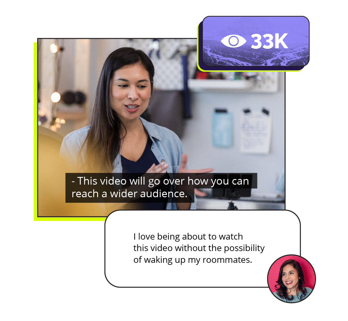 Online Social media content creator using Rev’s speech-to-text service / Captions to holds audience attention for longer