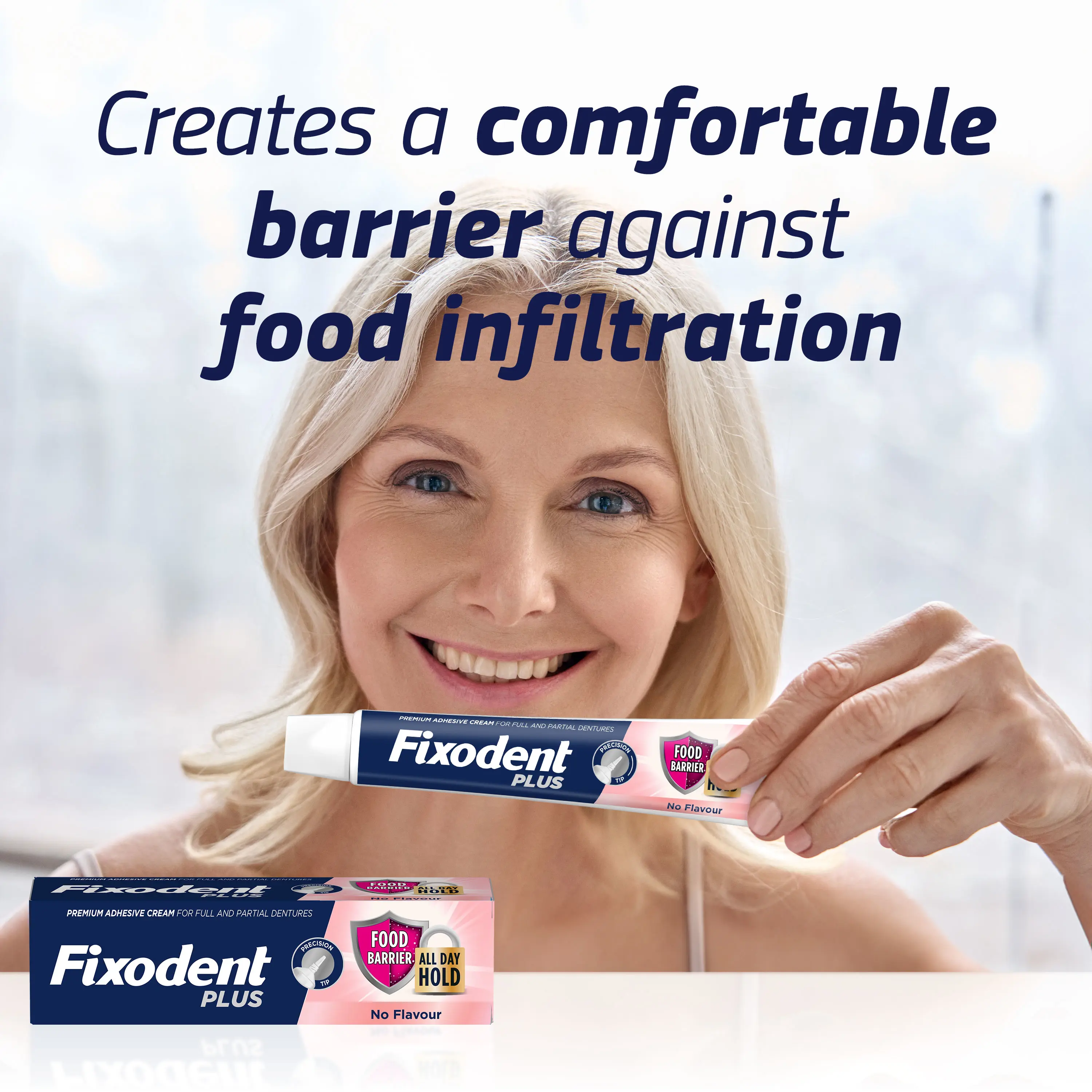 Fixodent PLUS Food Barrier Denture Adhesive UK SI1