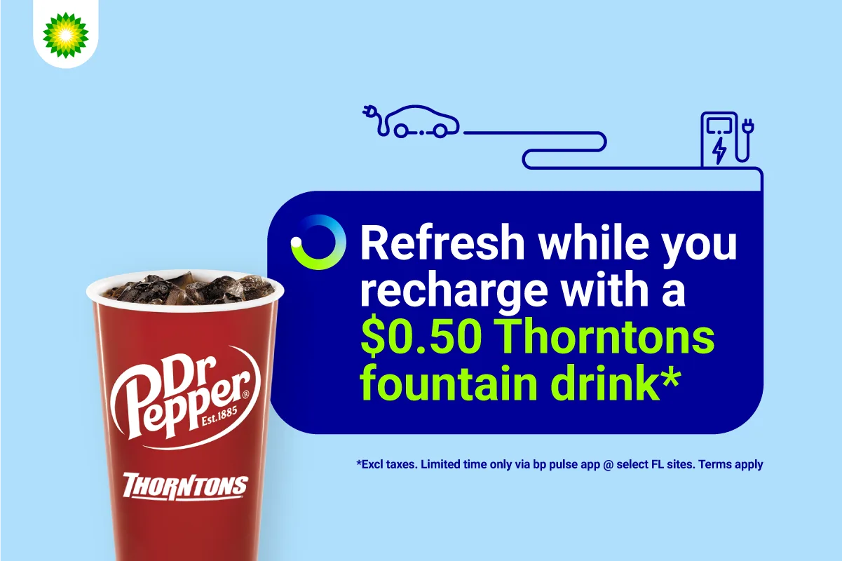 bp pulse US $0.50 thorntons drink offer 
