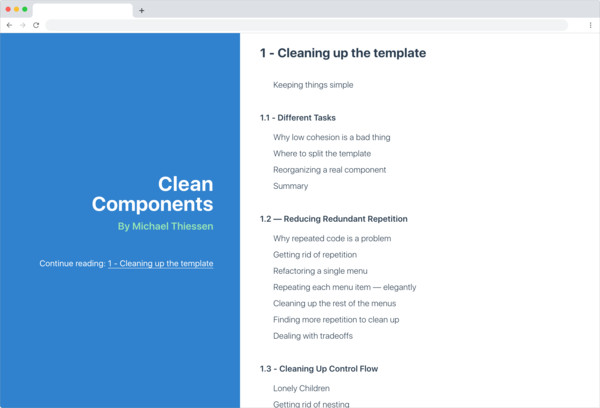 Clean Components Course