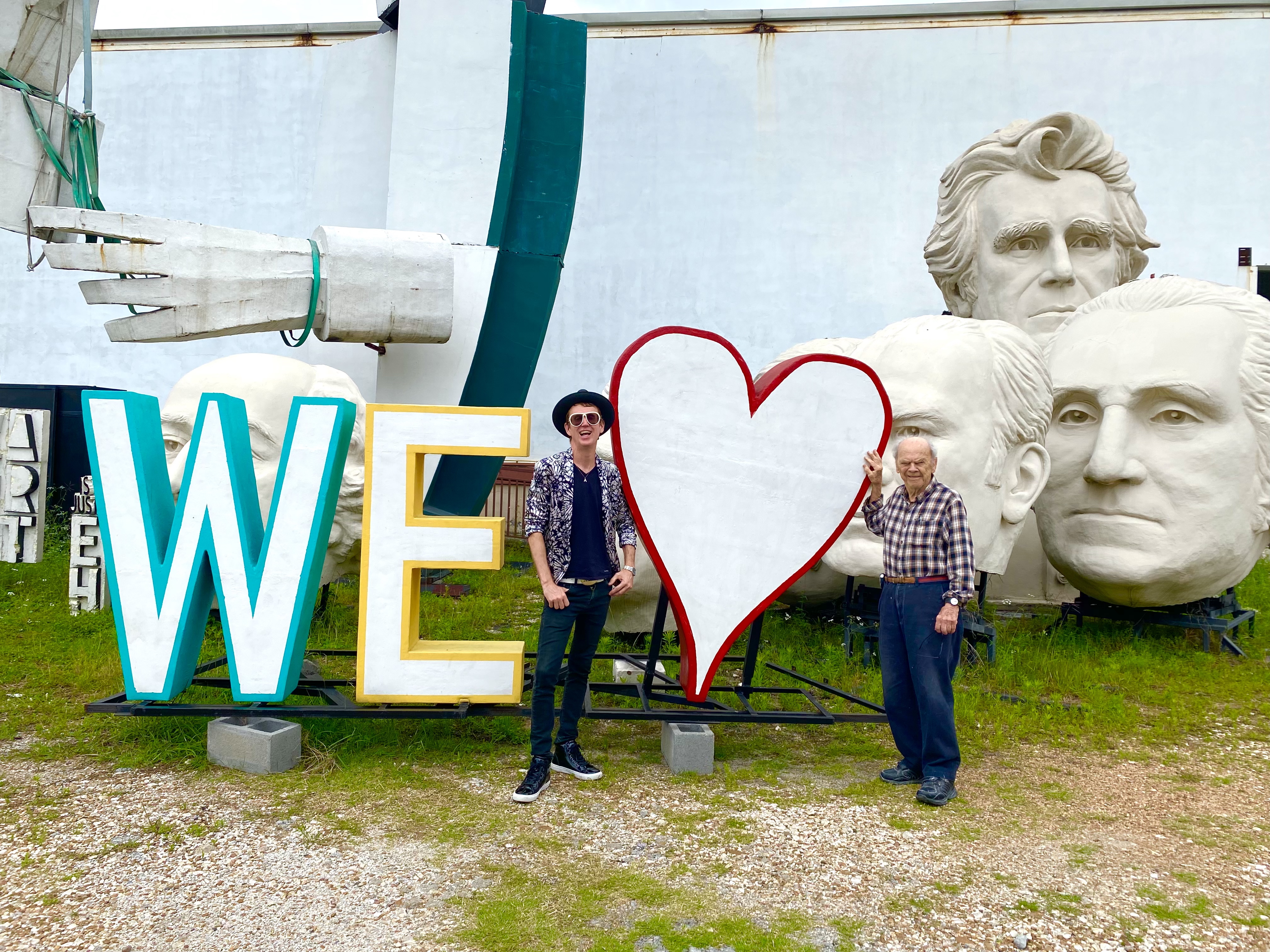 Alton with David Adickes