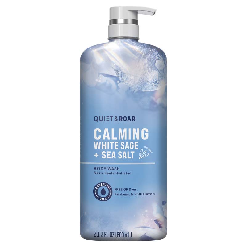 CALMING WHITE SAGE + SEA SALT BODY WASH MADE WITH ESSENTIAL OILS 