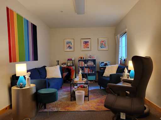 My main office with a rainbow color theme.