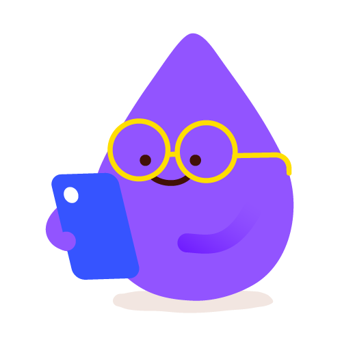 Gas character on smartphone