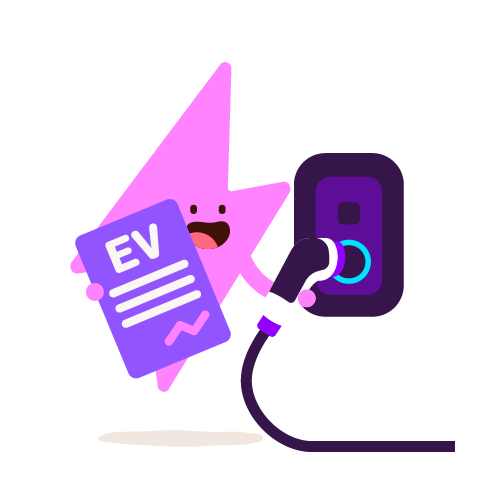 Flash character with EV tariff and EV charger