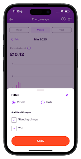 E.ON app screenshot.