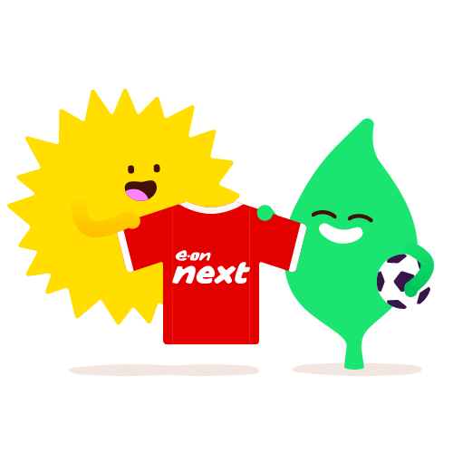 Sun and Leaf with E.ON Next football shirt