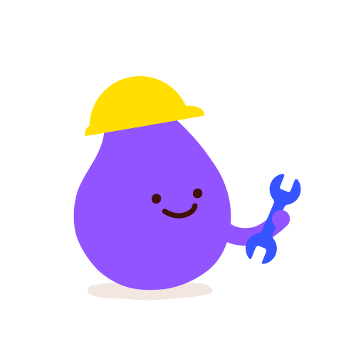 Builder worker character holding a spanner and wearing a workers hat helmet