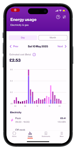 E.ON app screenshot.