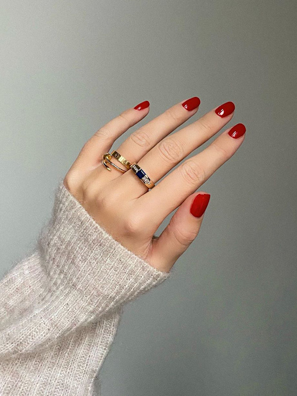 Chunky Ringe + frische Mani