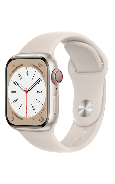 Apple Watch Series 8 45mm Stjerneskær Aluminium Case - Stjerneskær Sport rem