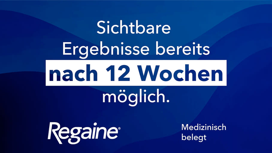 Sichtbare Ergebnisse bereits nach 12 Wochen möglich - Regaine