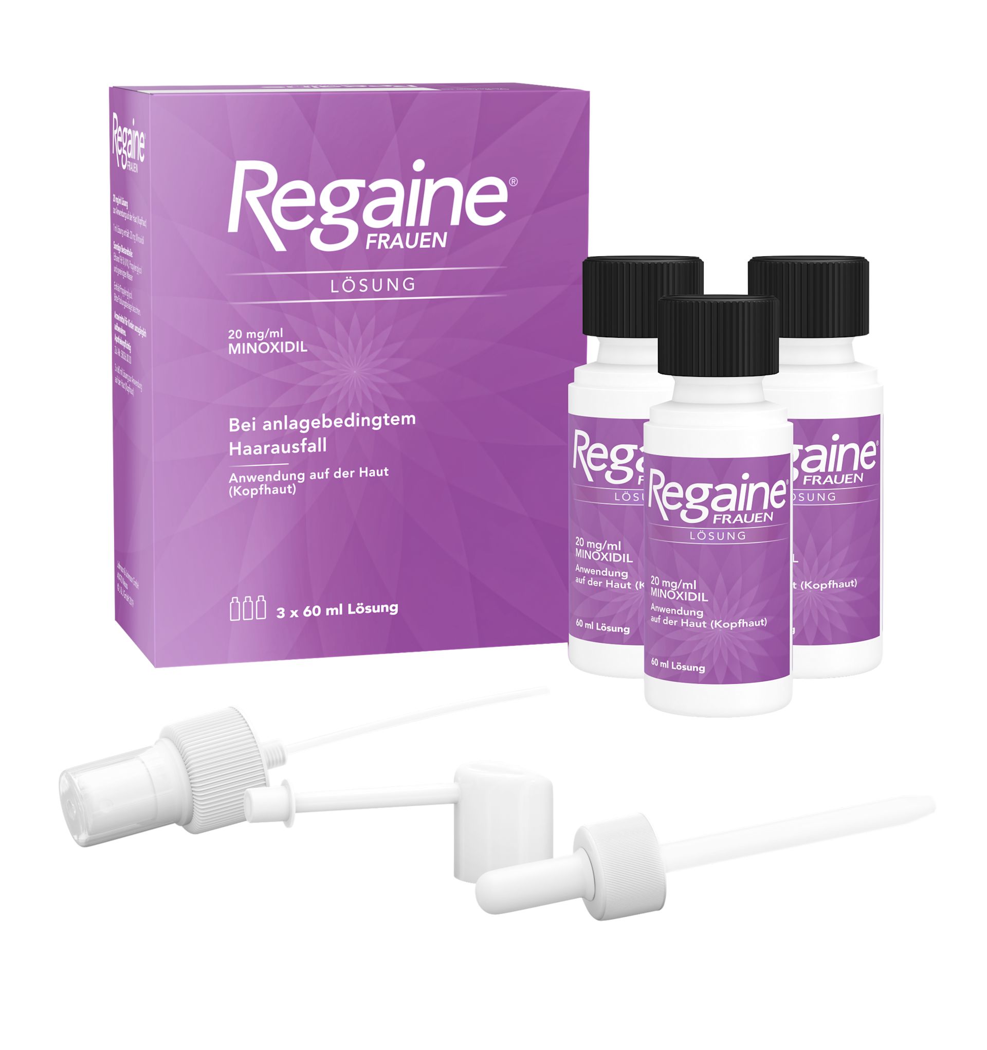 Die Regaine Frauen Lösung mit Applikatoren