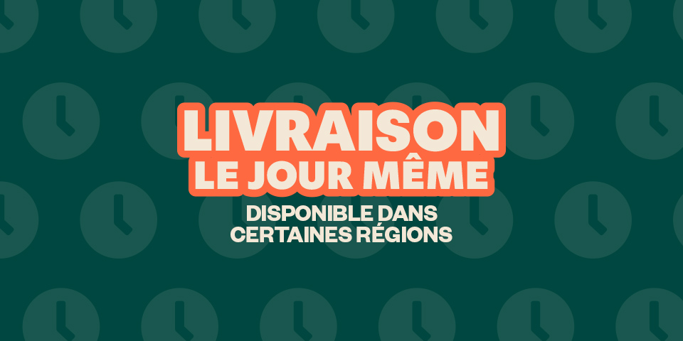 Livraison Le Jour Même Offerte disponible dans certaines régions.