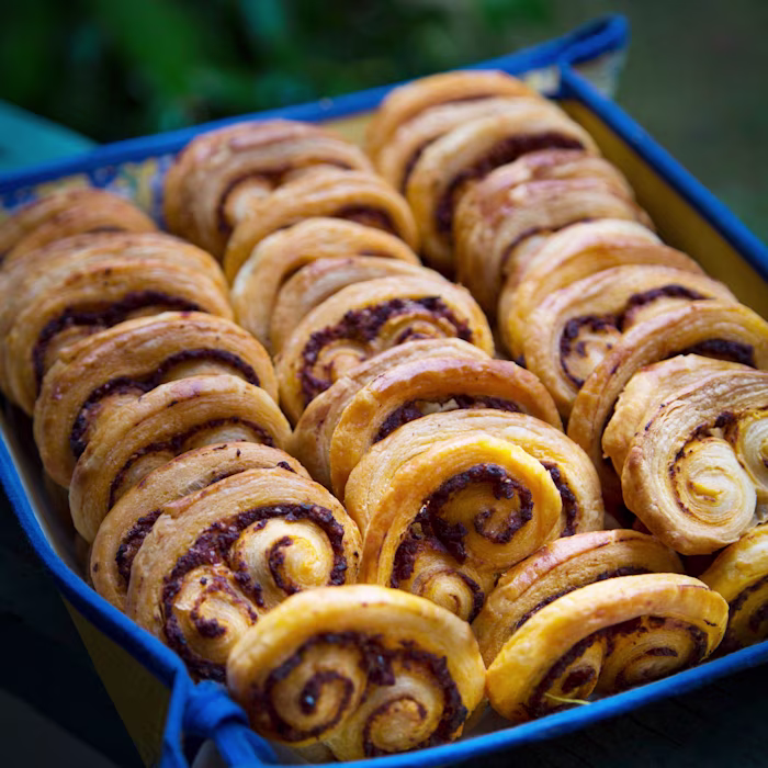 Blue Cheese & Prosciutto Palmiers