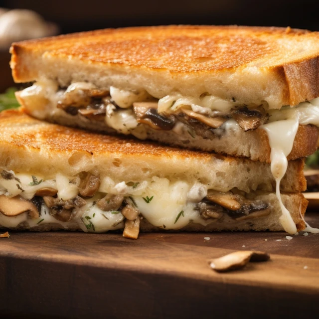 Recipe Image Mushroom & Cheddar Grilled Cheese