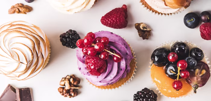 Plates of desserts