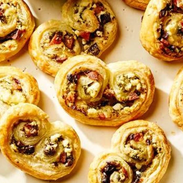 Image of Pancetta and feta palmiers