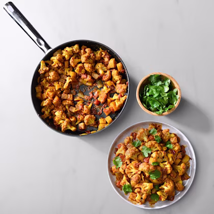 Aerial view of Aloo Gobi
