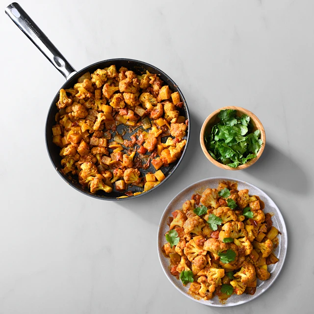 Aerial view of Aloo Gobi