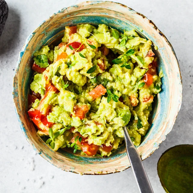 Image Recipe Guacamole with Goat Cheese & Tomato