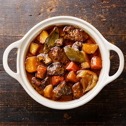 A bowl of beef stew