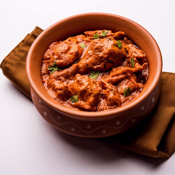 A bowl of butter chicken