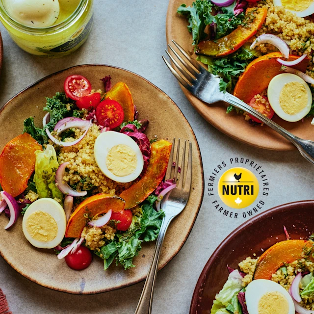 Meal Salad with Nutri Pickled Eggs in seasoned vinegar