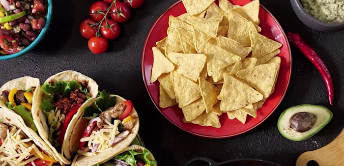 Plates of mexican-style dishes