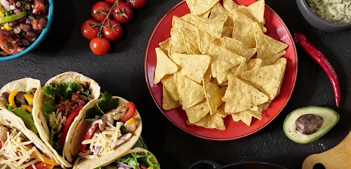 Plates of mexican-style dishes