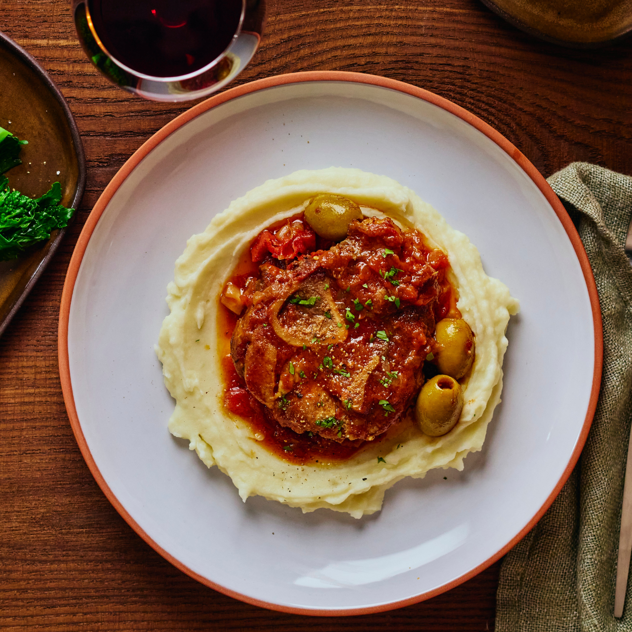 Braised Osso Buco with Olives