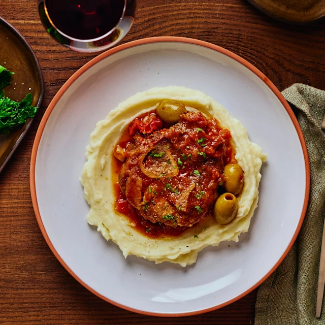 Braised Osso Buco with Olives