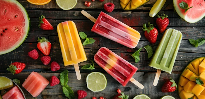 Aerial view of ice cream bars