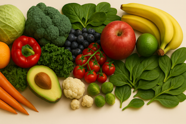 Fresh fruits and vegetables