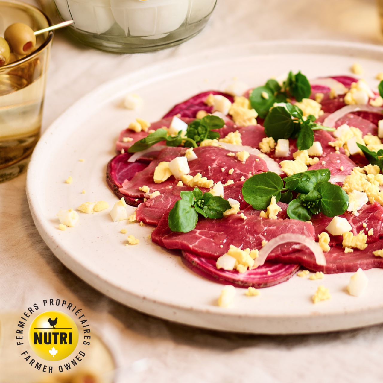 Carpaccio with Pickled Eggs