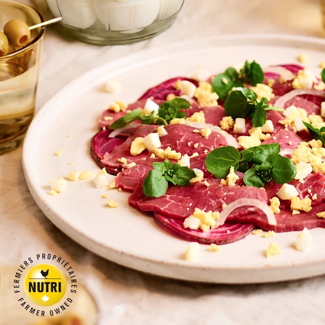 Carpaccio with Pickled Eggs