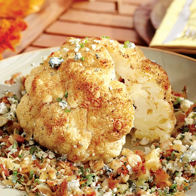 Recipe Image Roasted Cauliflower with Sage & Blue Cheese