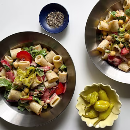 Creamy Strawberry Pepperoncini Pasta