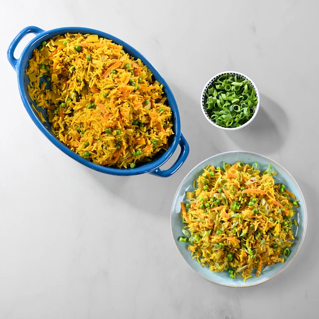 Aerial view of Pulao Rice