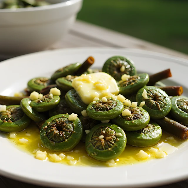 Simple Sautéed Fiddleheads