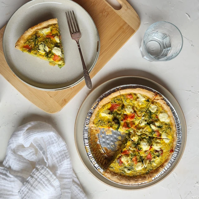 Broccoli and Smoked Salmon Quiche